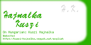 hajnalka kuszi business card